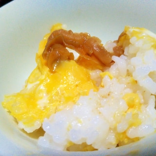 卵と生姜佃煮のレンジ炒飯